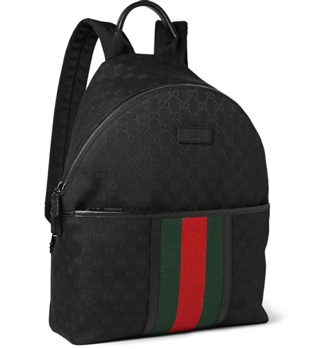 gucci backpack men black|gucci canvas backpack black.